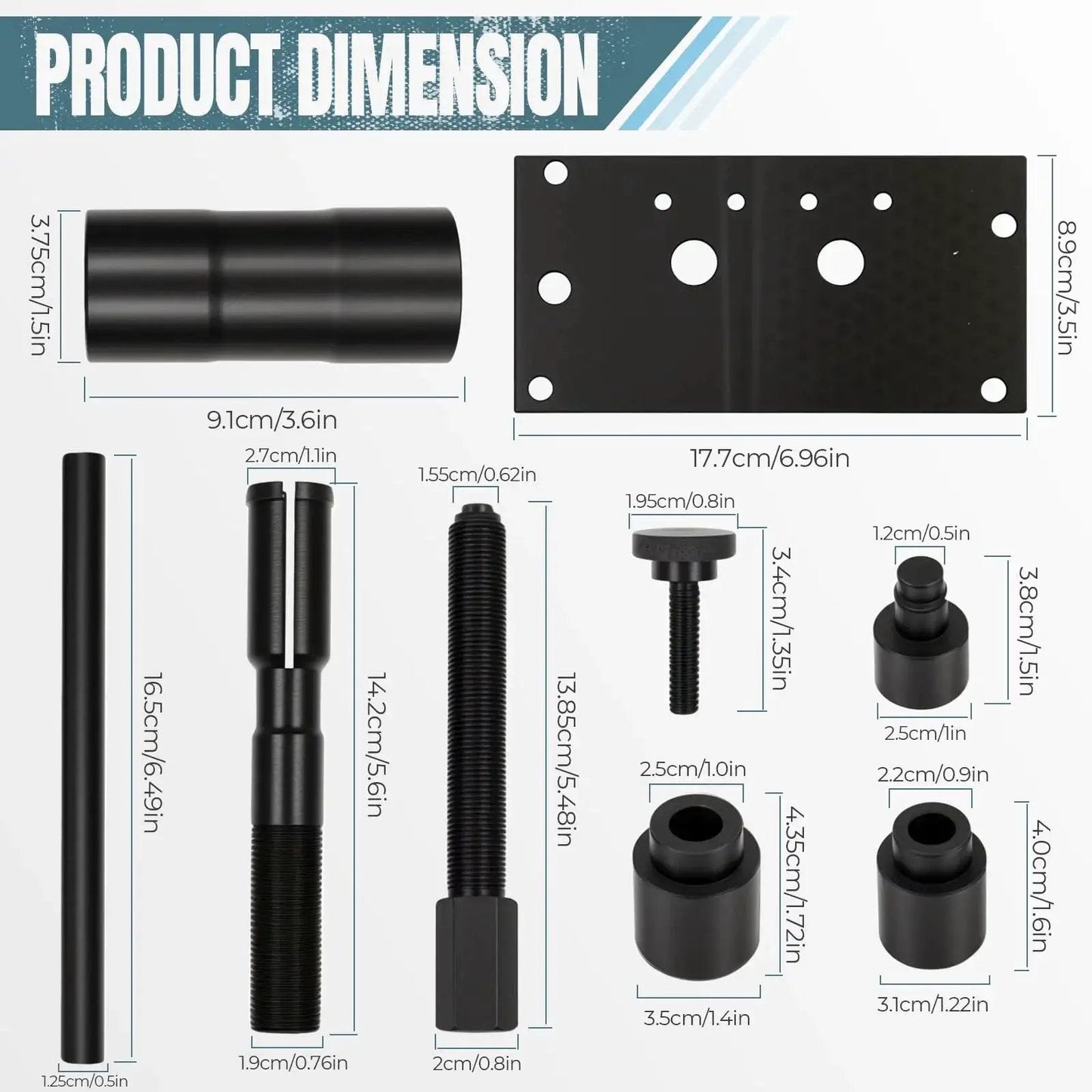 Inner Cam Bearing Installer Tool For Harley Davidson Twin Cam and Dyna Engines TC 88 96 103 110 Dimensions