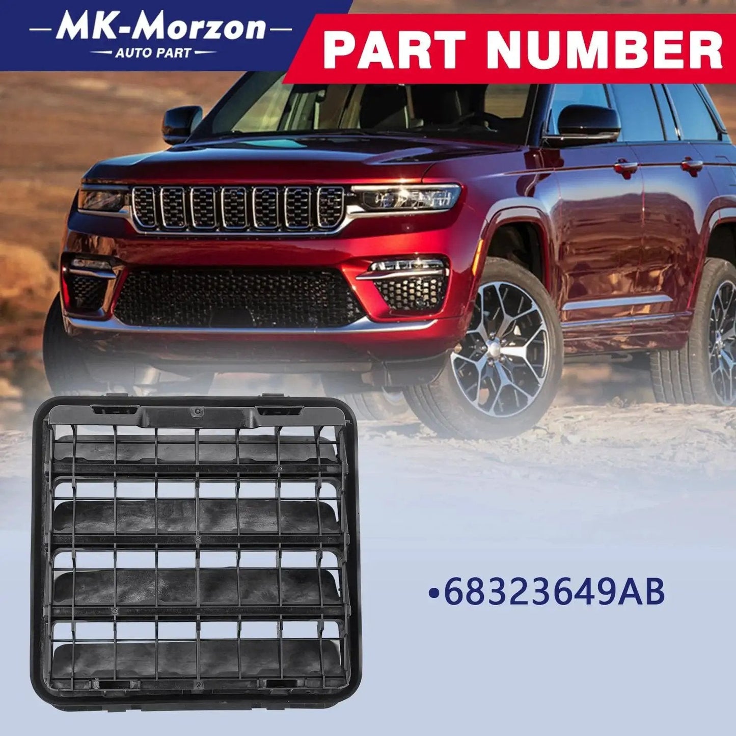 Body Side Cabin Vent Exhauster for Ram 1500 2500 3500 and Wrangler with part number 68323649AB