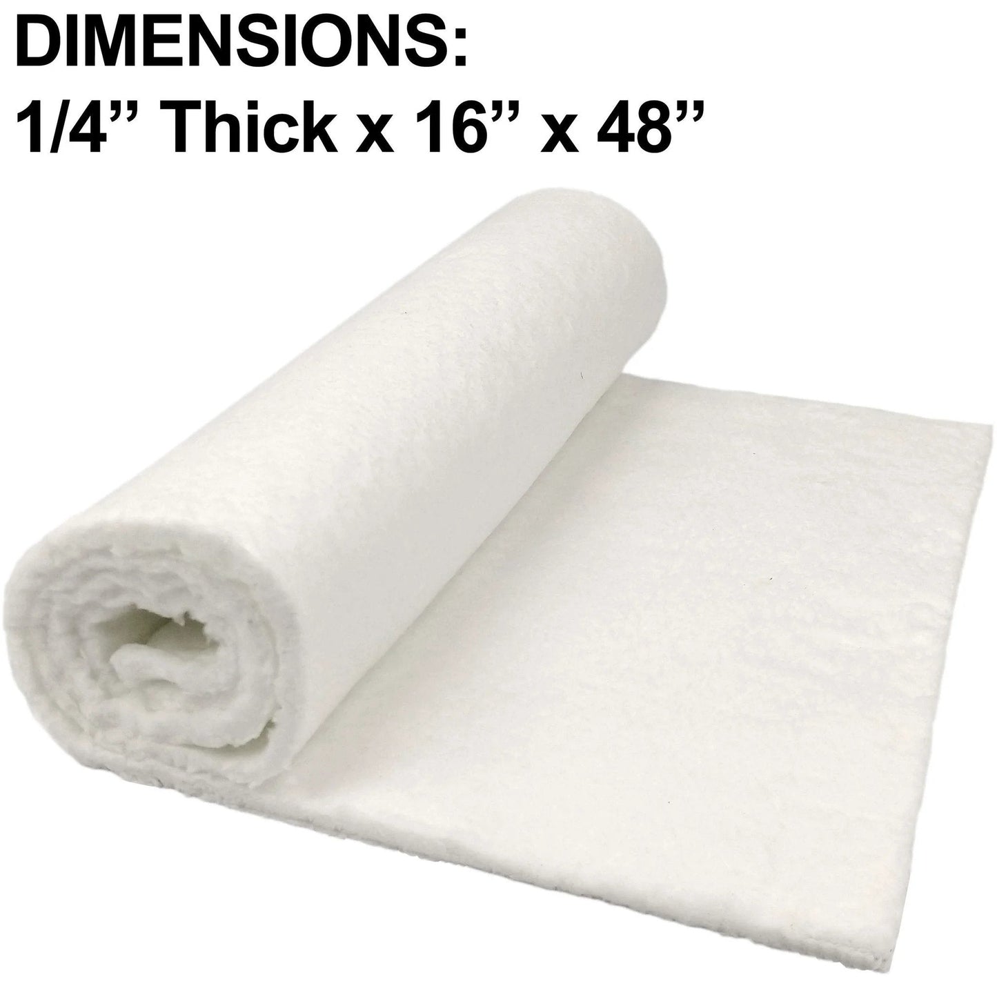 Ceramic Fiber Insulation Blanket Heavy Duty One Quarter Inch Thick 16 Inch By 48 Inch 2400F Fireproof Shield for heating equipment