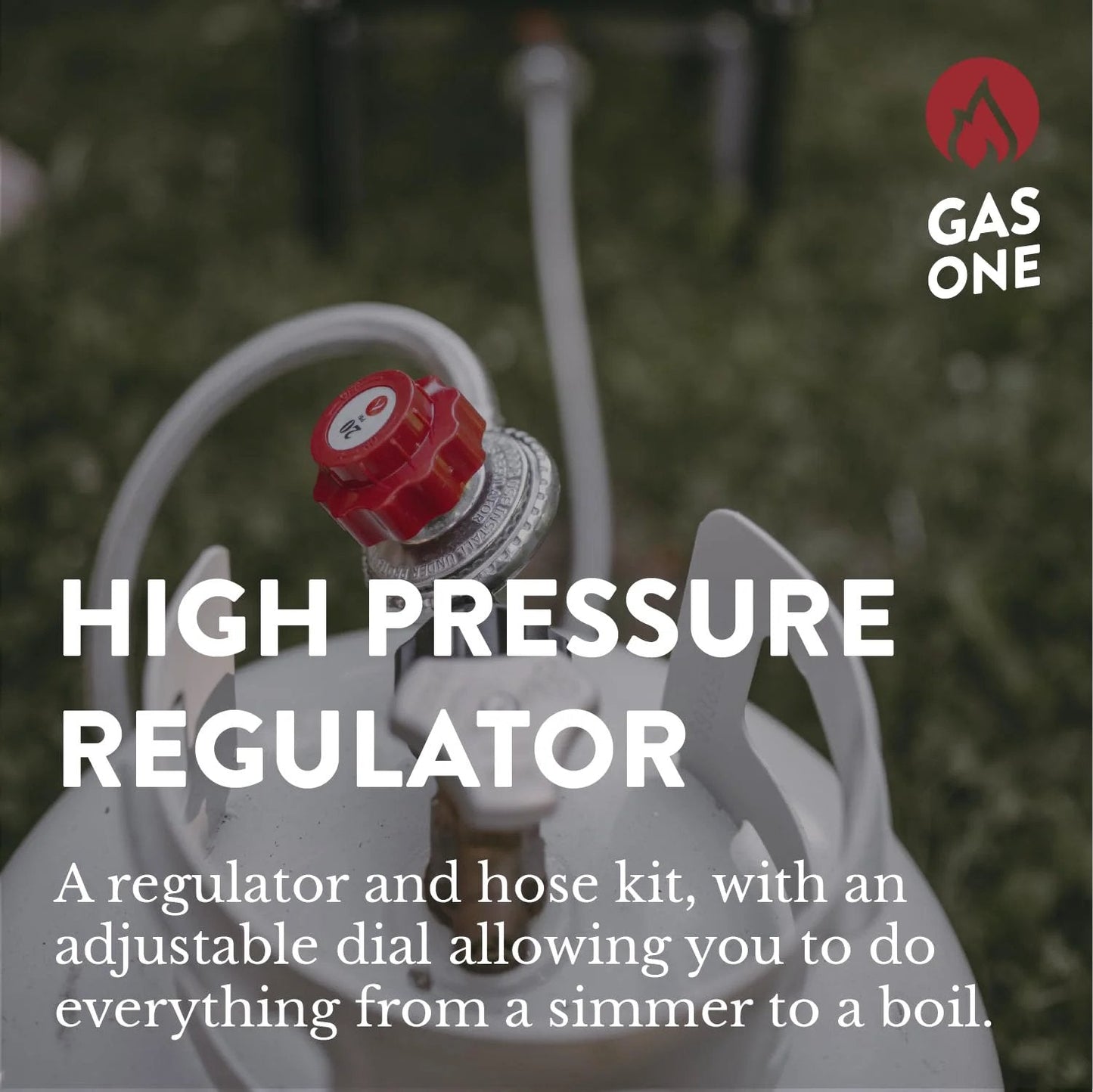 Adjustable 0-20 PSI Propane Regulator With 4 Foot Steel Braided Hose for Burners, Turkey Fryers, Smokers and Heaters, QCC1 Type