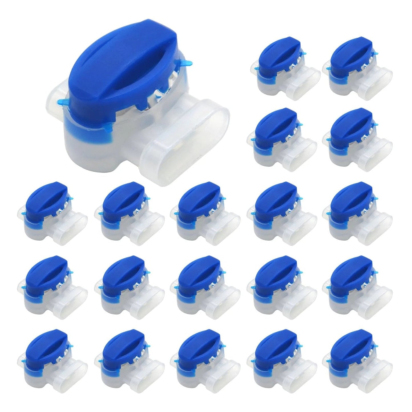20 Pcs Electrical IDC 314 Box 3 Way Outdoor All Weather Boundary Wire Connectors Self Stripping Moisture Resistant Pigtail Connectors For Robotic Lawn Mowers And Irrigation Systems