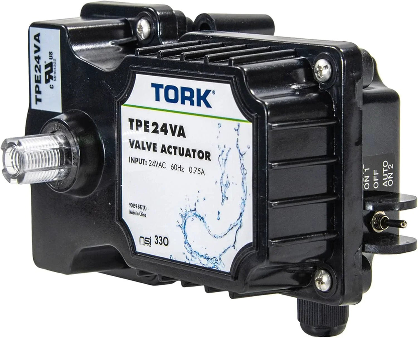 24V Valve Actuator Control For Pools And Spas With Adjustable Cam Broad 24VAC System Compatibility Solar Equipment Ready Heavy Duty Performance UL Approved For Safety TORK TPE24VA