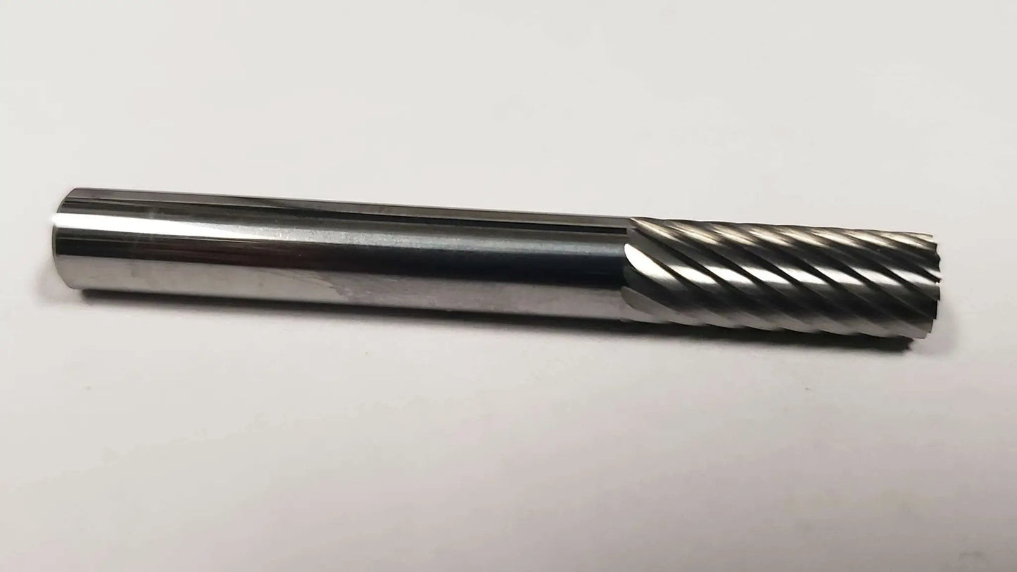 SA-1 Cylinder Carbide Burr 1/4 Inch Shank Single Cut Solid Carbide For Metalworking And Deburring, side view