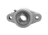 1-1/4 in Single Bearing, Open-Cover Single-Row Sealed Ball Bearing with Stainless Insert, Set-Screw Locking, RF Double-Lip Seal