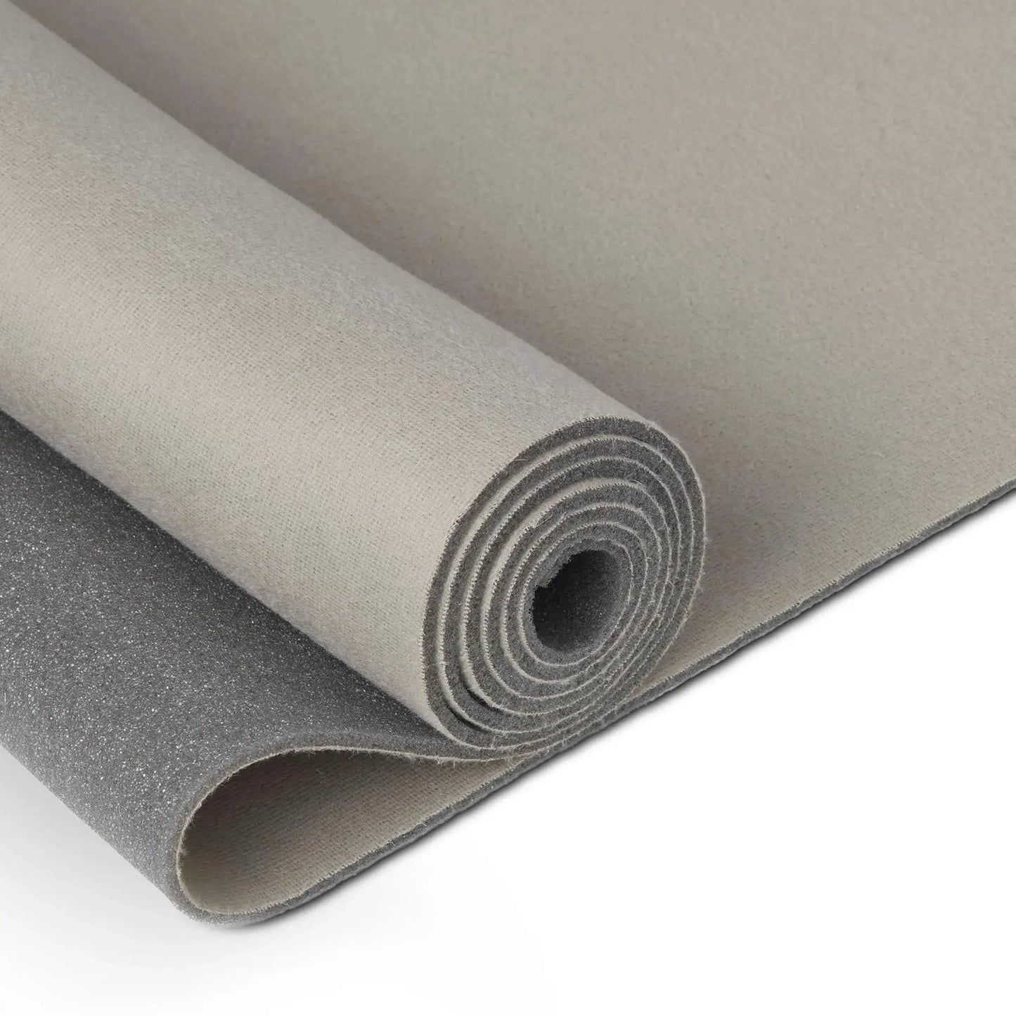 Beige Headliner Fabric With Foam Backing For Car SUV Truck RV 60x54 rolled close-up showing material and texture