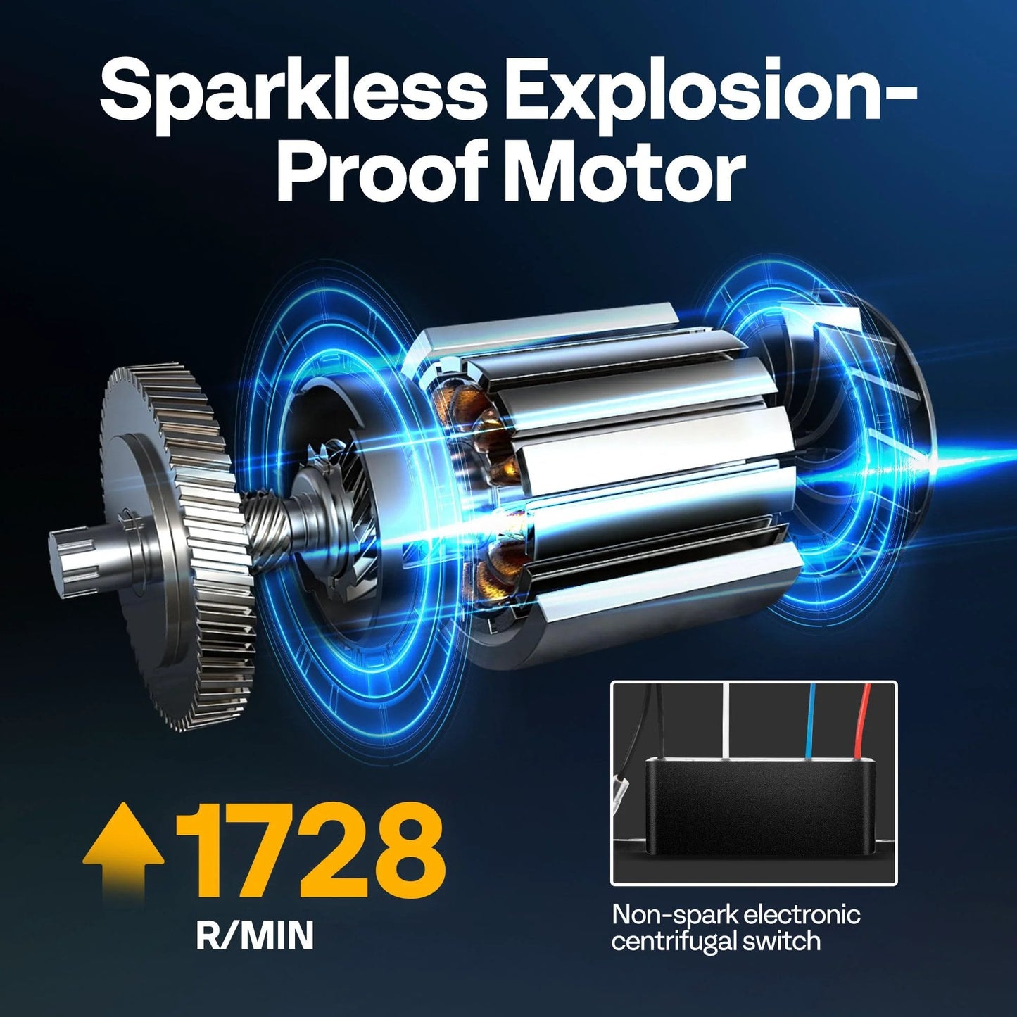 Sparkless explosion-proof motor of Heavy Duty 110V One Third HP Vacuum Pump And AC Manifold Gauge Kit For R32 R1234yf