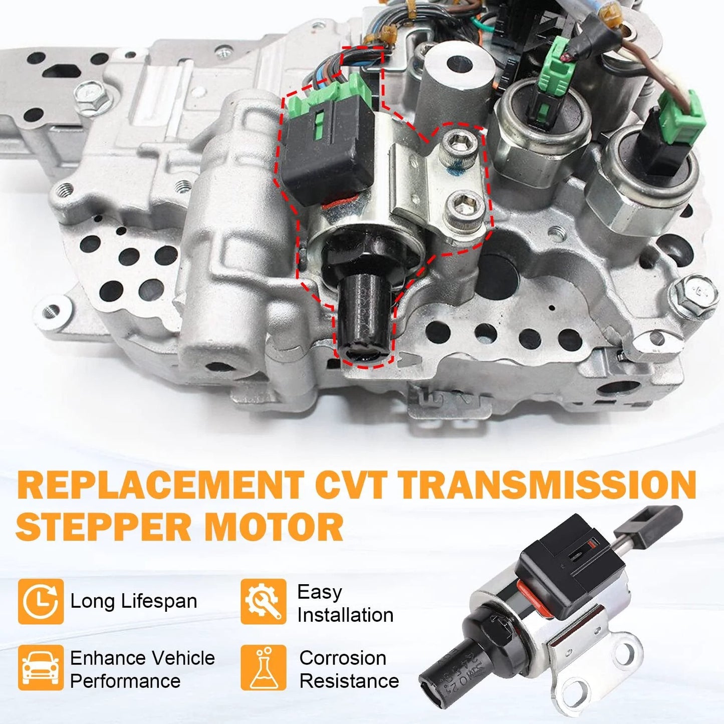CVT Transmission Step Motor For 2009-2012 Nissan Altima 2.5L Rogue 2.5L Sentra 2.0L Dodge Caliber Valve Body Replacement JF011E RE0F10E F1CJA