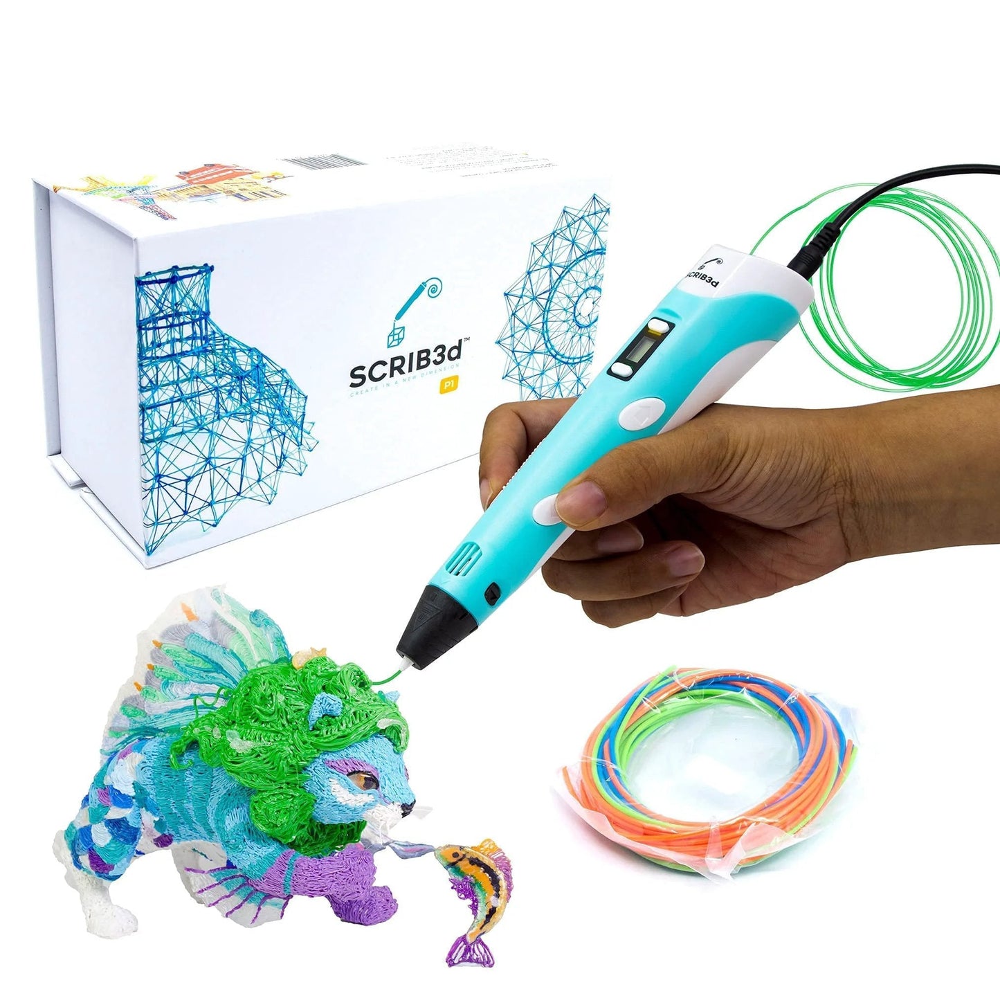 3D Printing Pen With Display And Starter PLA, Stencil Book Plus Project Guide