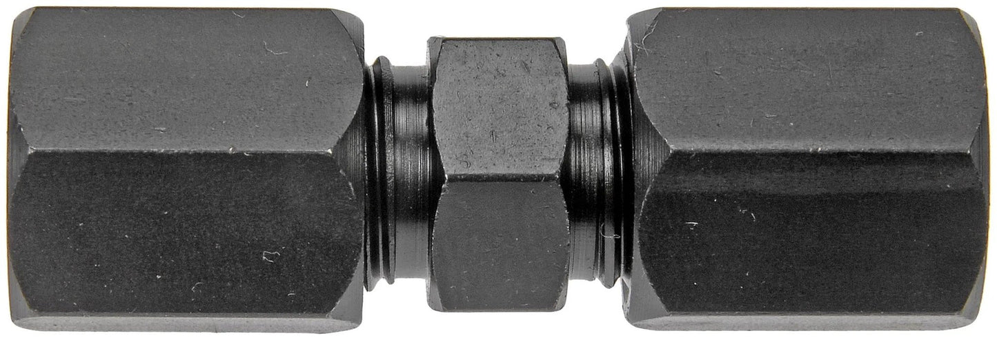 High Pressure Compression Union For Five Sixteenth Inch Tubing, Rated To Five Thousand PSI, Built Tough For Industrial Use, front view