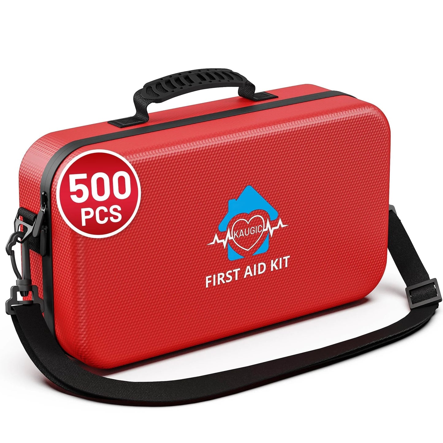500 Piece First Aid Kit for Home, Car, Travel, Camping and Office, Waterproof Emergency Supplies with Five Transparent Labeled Compartments for Quick Grab, Well Organized Vehicle, Outdoor, Sports, Truck and Hiking Essentials