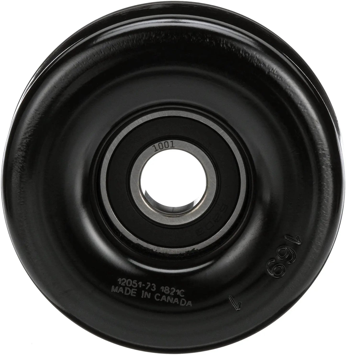 Front view of DriveAlign Belt Drive Idler And Tensioner Pulley For Domestic And Import Vehicles with rugged steel construction.