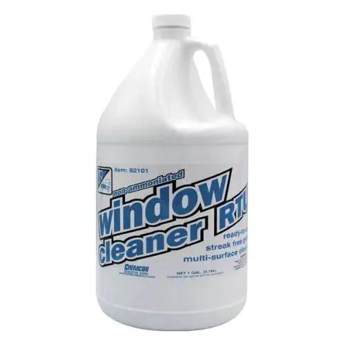 Non Ammoniated Window Cleaner Ready To Use 4 Gal Case Streak Free Glass Cleaner jug with label visible