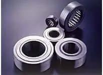 Needle roller outer-ring follower NURT50-1R single bearing, heavy-duty shielded uncaged design displayed with similar bearings