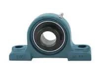 UGAO315 Single 75 mm Heavy Eccentric Collar Pillow Block Bearing with Cast Iron Housing front view