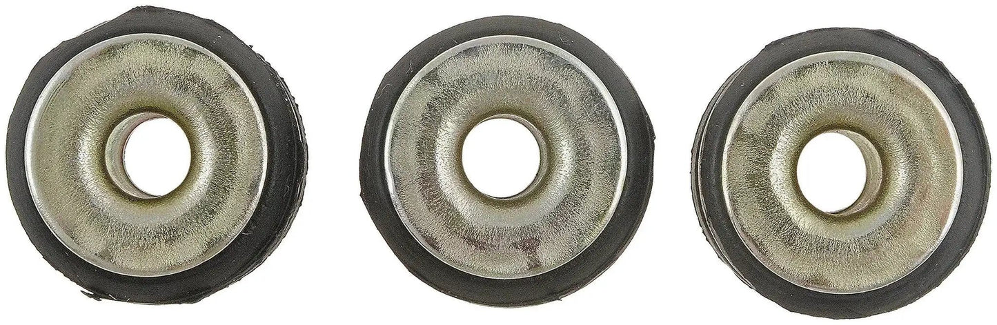 Universal Wiper Motor Bushings 3 Pack For Cars And Trucks Brass And Rubber Cushions Absorb Vibration Front View