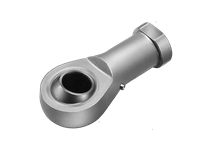 Rod end bearing PHSA6, lubricated die-cast zinc joint with female M6x1 right-hand thread; 6 mm bore, 30 mm center length