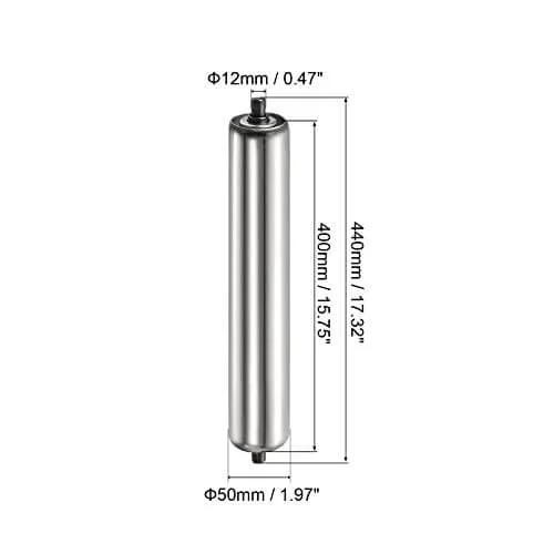 Gravity Conveyor Roller - 2" Diameter x 16" Length - Stainless Steel