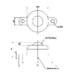 IP-16U1W 6.5 lbs Load Capacity UHMWPE Ball Transfer Unit Made in Japan