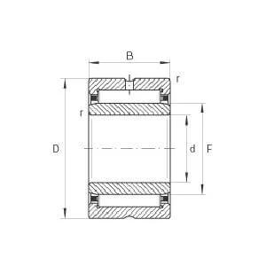 NKIS12 Needle Roller Bearing 12x30x16mm - Machined Type