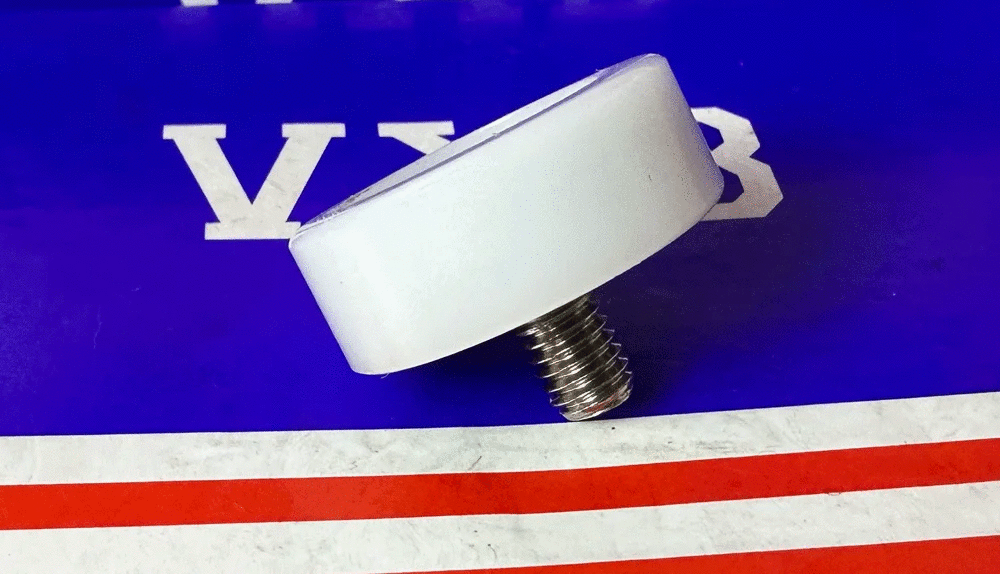 POM17x50x18-2RS C2 L12 Plastic Bearing 17x50x18 Sealed Bearing White Tire M10 Threaded Stud