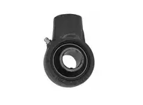 Front view of UCECH209-28NPMZ20 Pack of 1 1-3/4 in Kanigen set screw nickel-plated hanger bearing for conveyors and agriculture.