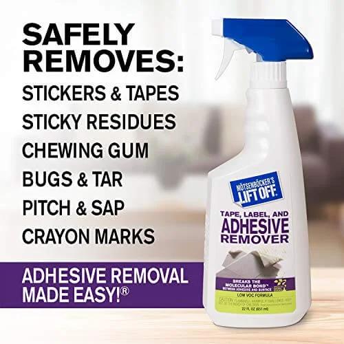 Motsenbocker's Lift Off 40701 Tape, Label, and Adhesive Remover Safely Removes Stickers, Tape, Labels, 22 Fl Oz spray bottle