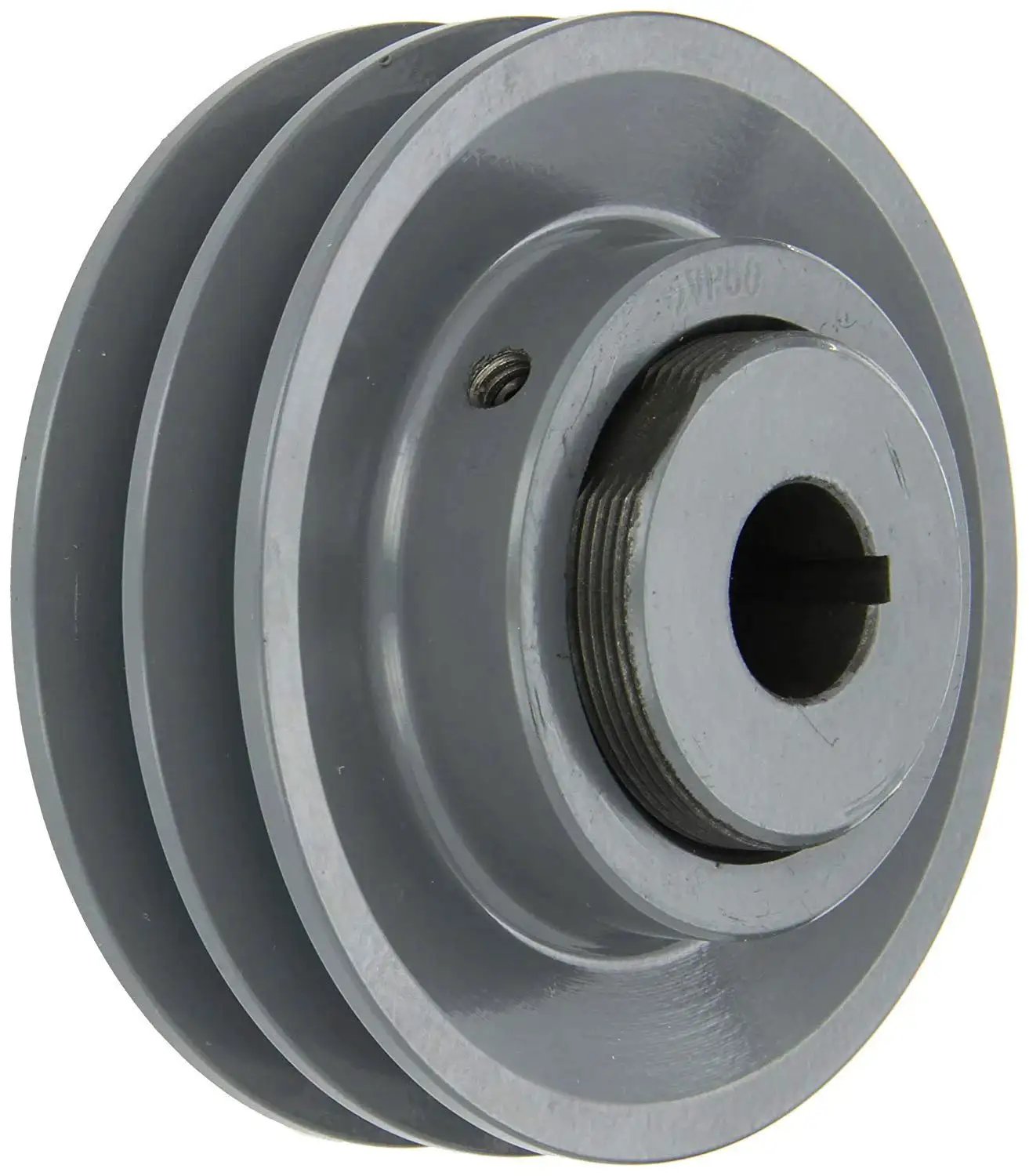 Adjustable Light Duty Sheave For 2VP56 V Belt, 1 And 3 Eighths Inch Bore, durable aluminum pulley for reliable power transmission.