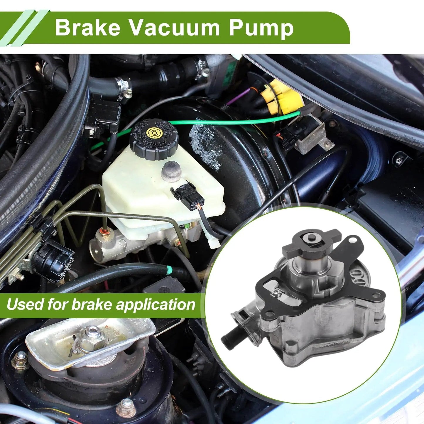 Brake Vacuum Pump For Volkswagen Beetle Golf Jetta Passat Rabbit SportWagen And Audi TT RS 2 point 5L 2006 2014 2012 2013 OE 07K145100H Aluminum Alloy Silver Tone 1 Pc Tuckbold Replacement Premium Quality Replacement For Easy Install In Engine Bay installed in engine bay