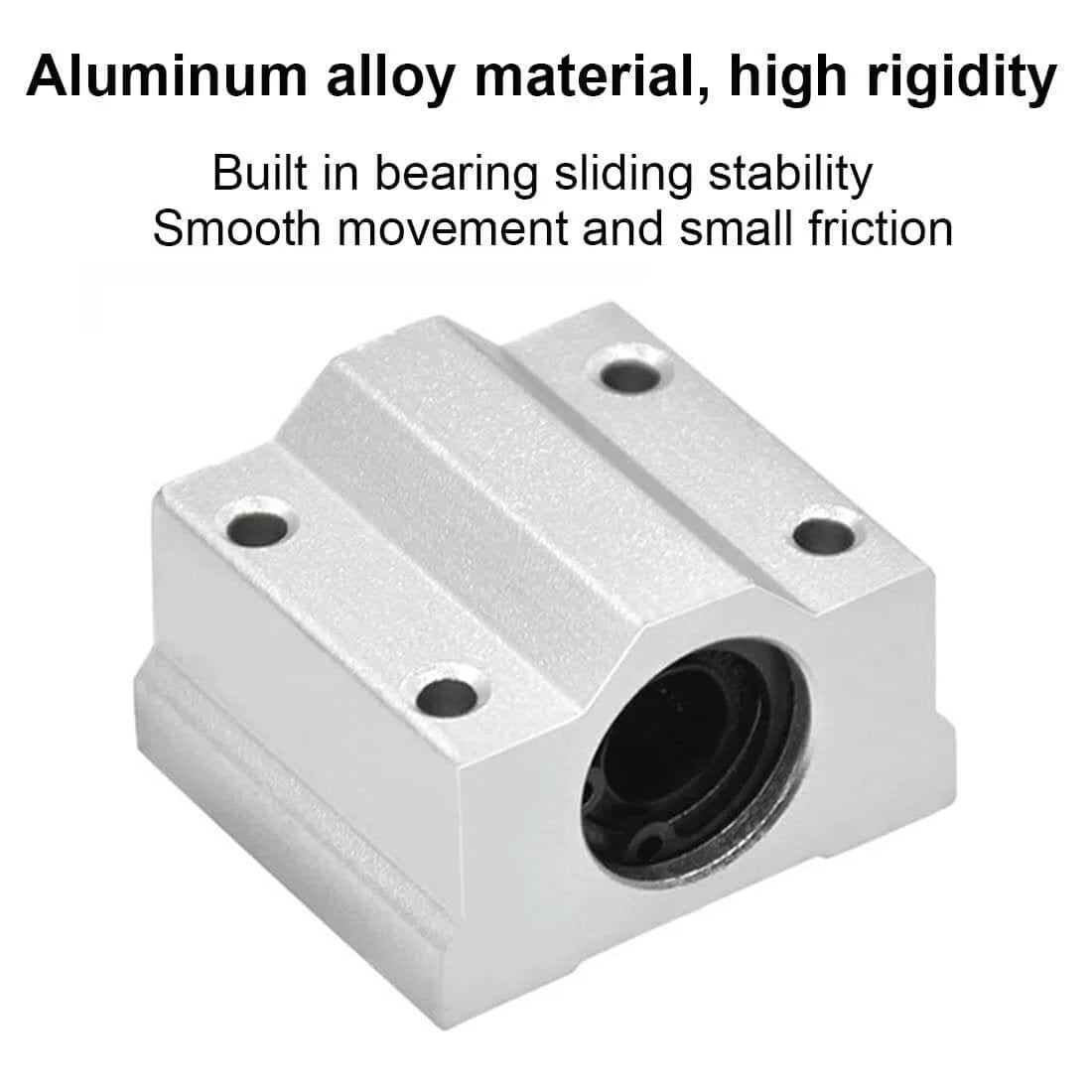 ✝️ Linear Motion Ball Bearing Slide Block, SCS10UU 10mm Pillow Block Closed Linear Bearing Aluminum Bushing for CNC 3D Printer
