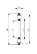 AZK28035022 Thrust Bearing Bronze Cage 280x350x22mm