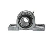 Front view of UCP202-10NP Set Screw Pillow Block Bearing 5/8 in Bore Nickel-Plated Housing Single Mounted Ball Bearing Unit.