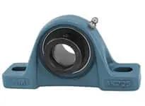 UGAK210-31 Single pillow block bearing with eccentric collar, 1-15/16 in I.D., cast iron housing, front view