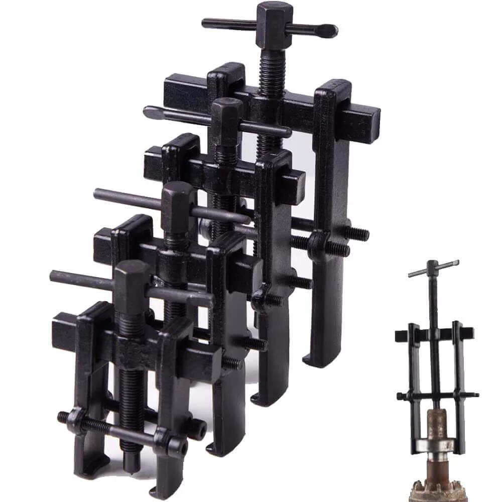 4 Bearing Puller 2'' 3'' 4'' 6'' with 2 Jaws Bearing Puller Tool Adjustable, Chrome Vanadium Steel Bearing Gear Puller Kit Hand Remover Tool Pump Pulley Remover for Wheel, Motorcycle, Bearings, Gears