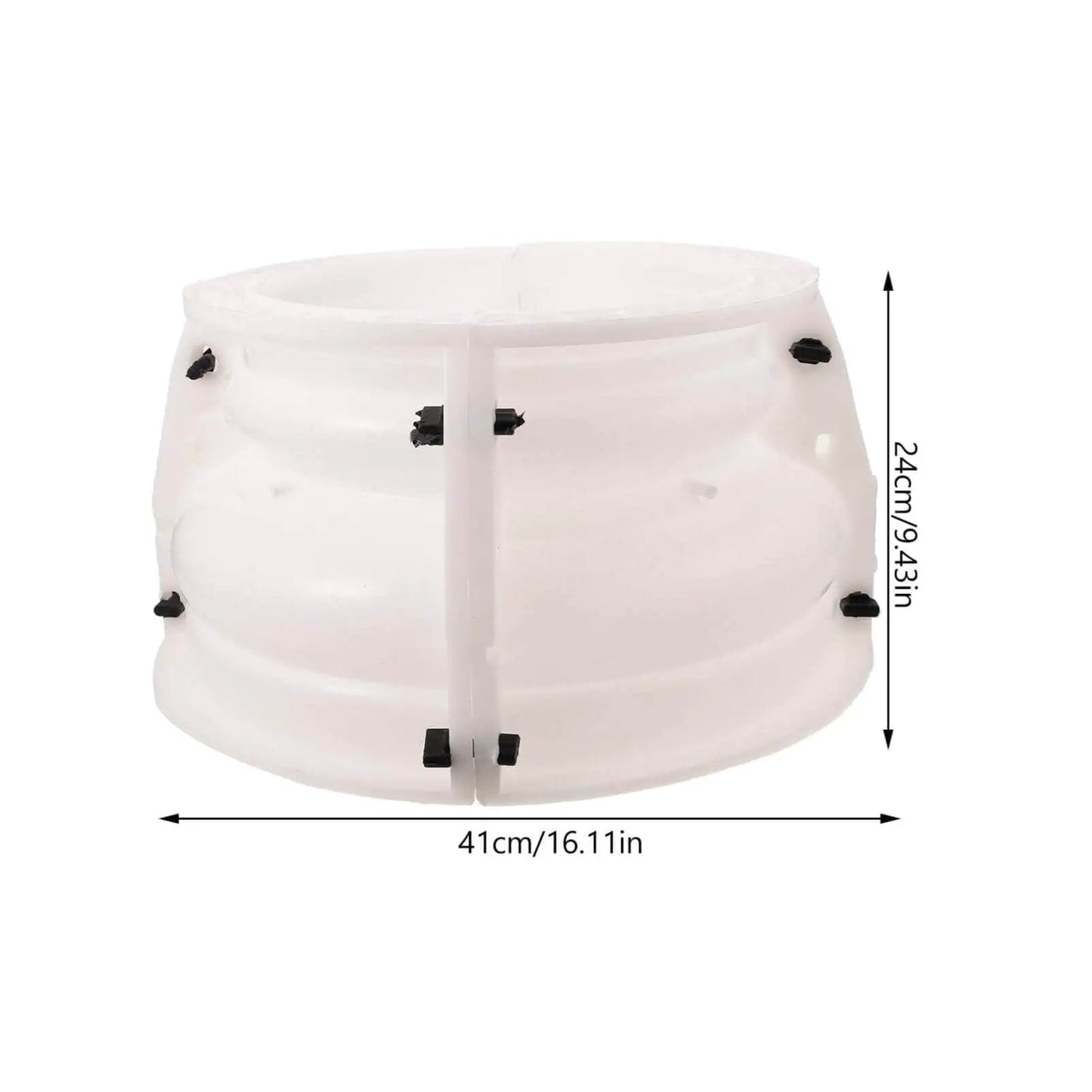Beige Concrete Planter Mold For DIY Pots And Epic Epoxy Projects Large Urn Planter And Roman Column Base showing size dimensions