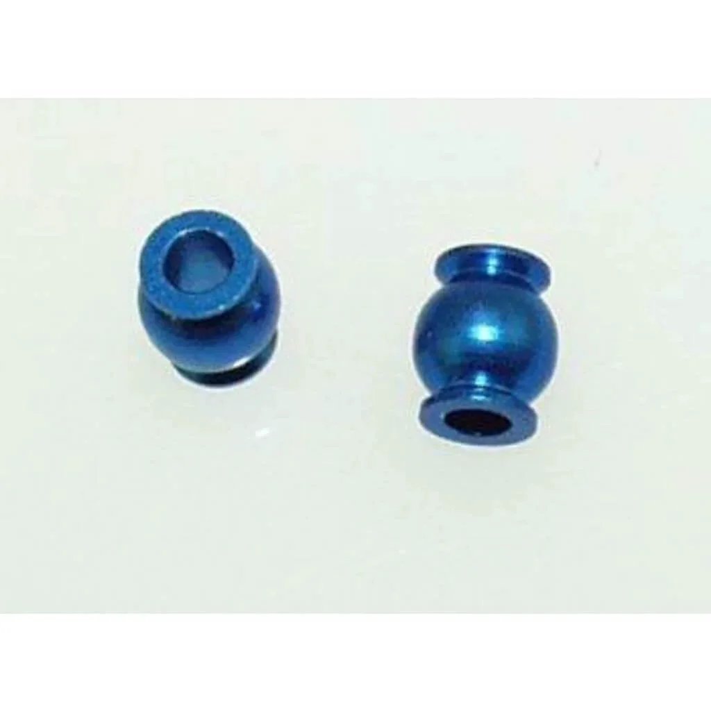 Aluminum 6.3mm Pivot Balls (Blue) - Asc, blue anodized CNC 7075-T6 pivot balls, set of two for Team Associated RC12L and RC10L