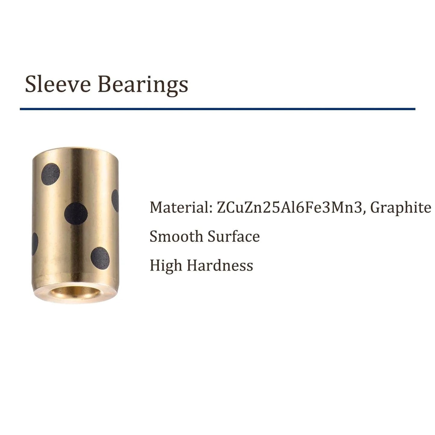 2 Pcs Sleeve Bearings 8x15x24mm Wrapped Oilless Brass Bushings for Machinery Hydraulic Systems