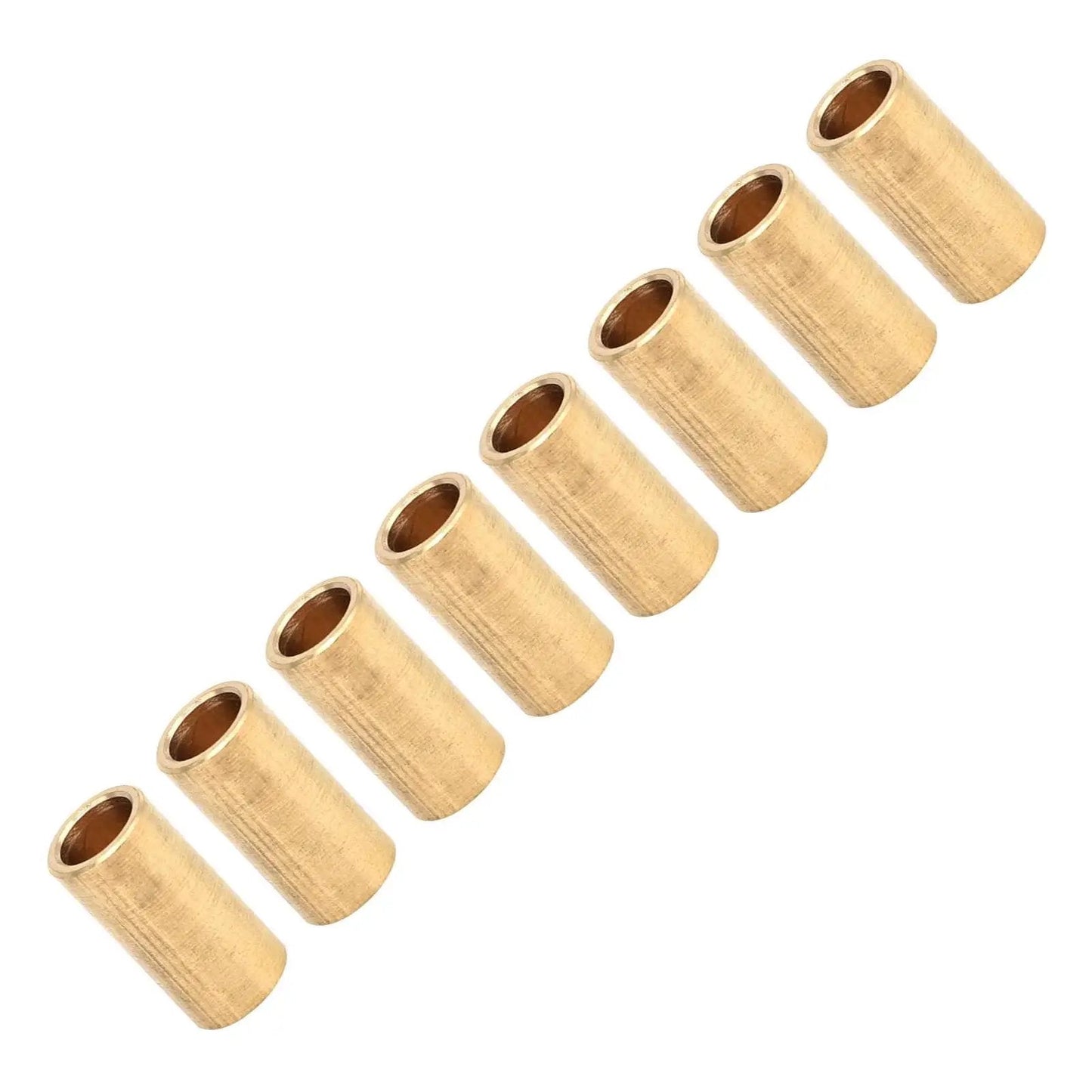 8 Piece Bronze Bushing Set Copper Plain Sleeve Bearing 8mm X 11mm X 22mm Oilless Brass Construction for Electrical Equipment