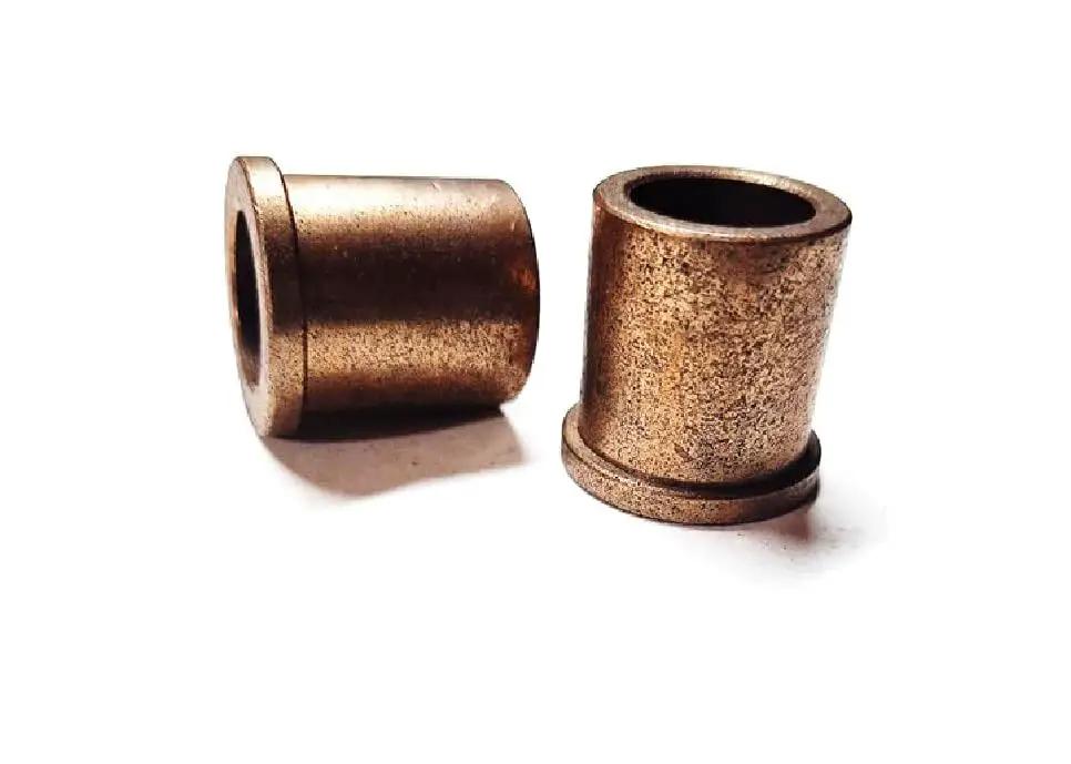 Self Lubricating Bronze Sleeve Bearing Bushing Pair For Flange Mounts SAE 841 Oil Impregnated 19 Percent Oil Made In USA