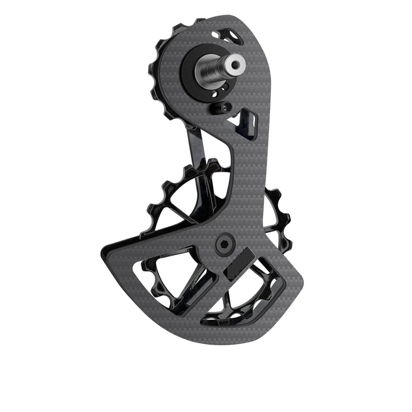 Pulley Bicycle Bearing Carbon Fiber Jockey Pulley Wheel Set Rear Derailleur Guide Wheel ( Color : LW-UT (Black) ) front view