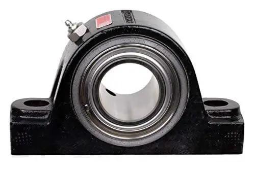 Front view of Solid-Housed Pillow Block Spherical Roller Bearing With 2-15-16 Inch Bore Rexnord Link-Belt PEB22447H Cast Iron Housing
