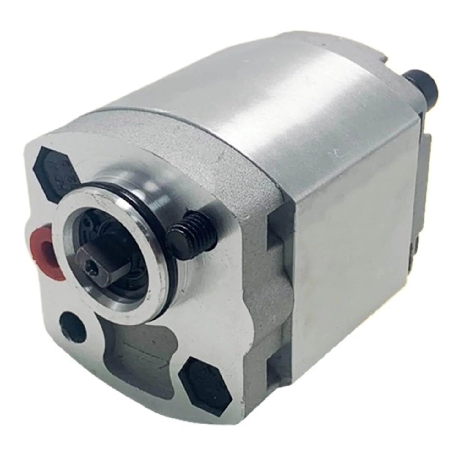 Front view of CBK Gear Pump CBK-F0.5/F2.1/F2.5/F3.2/F4.2/F1.1 High Pressure Oil Pump with cast aluminum housing and hydraulic connections.