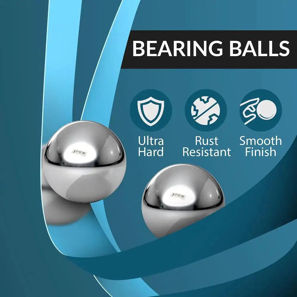 Ten Pieces Precision Chrome Steel Bearing Balls Pro Grade Five Eighths Inch Set G25 for Machinery and Bearings with ultra hard, rust resistant, smooth finish