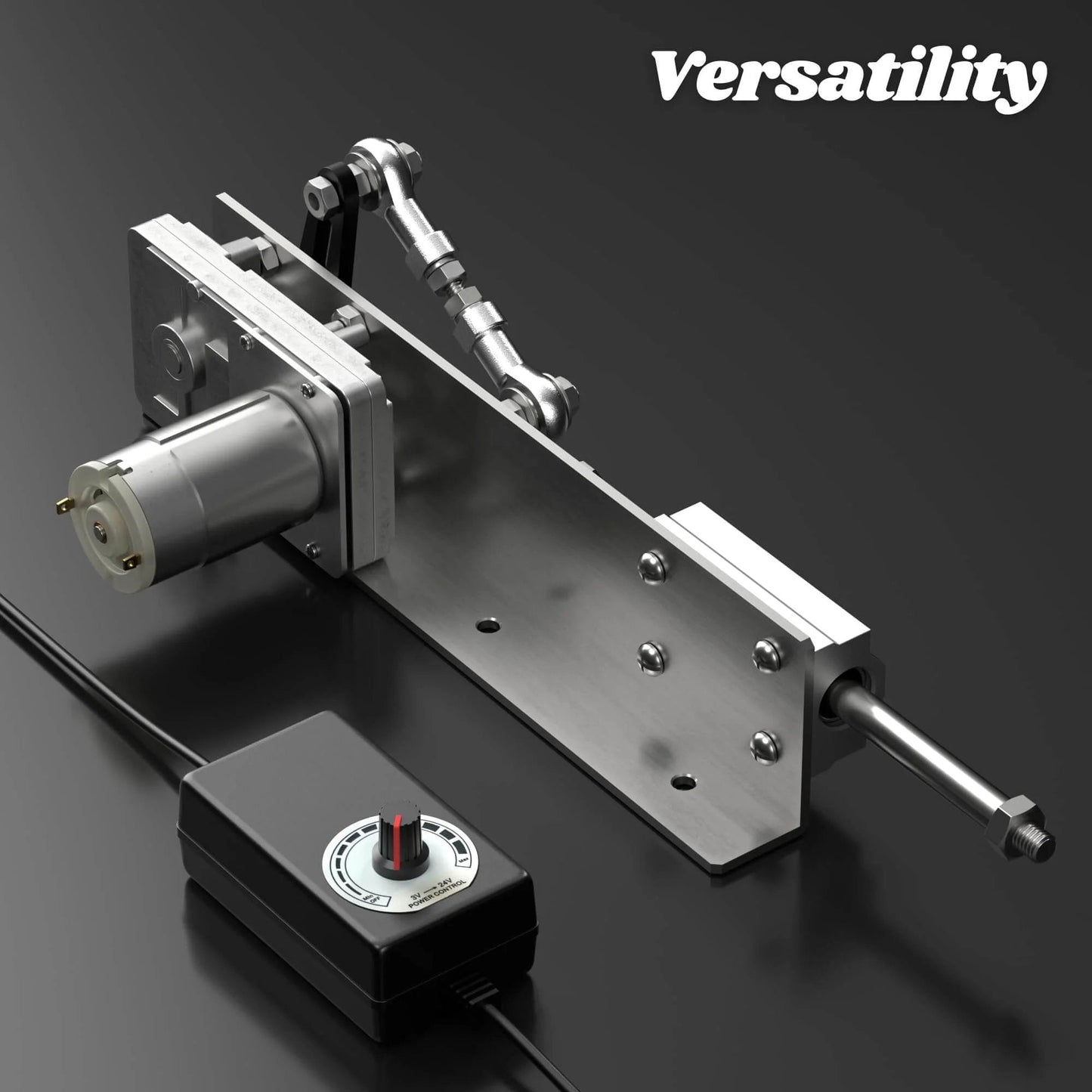 DIY Reciprocating Linear Actuator Stroke 2cm-8cm Adjustable Telescopic Motor with Speed Controller and chrome-plated tube