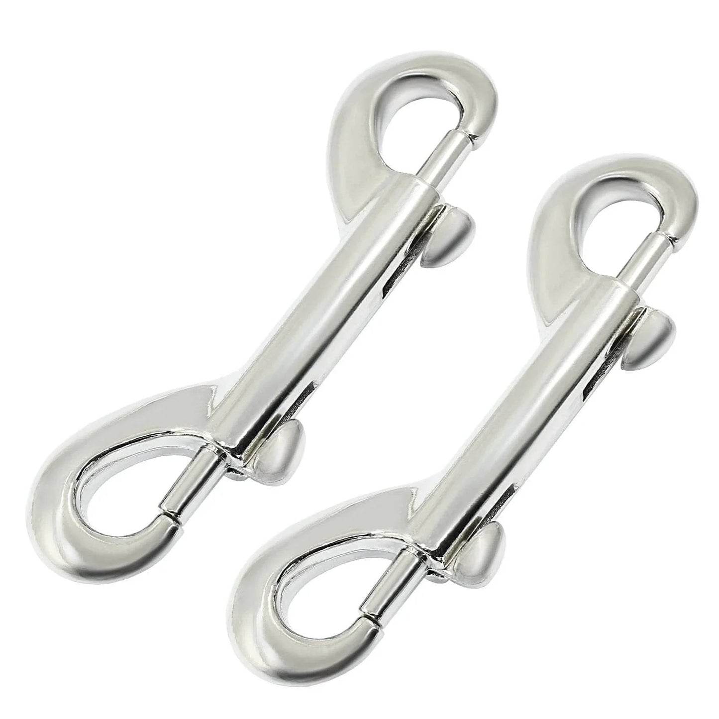 2 Pack Double Ended Bolt Snap Hooks Three And A Half Inch Zinc Alloy Metal Clips Heavy Duty Trigger Chain Clips For Key Chains Dog Leashes Horse Pet Slings Buckets Multipurpose Connectors Great For Keys Leashes Pet Carriers And Outdoor Gear