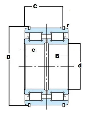 E5040X NNTS1 Nachi Sheave Bearing 2-Row Full Complement Bearing