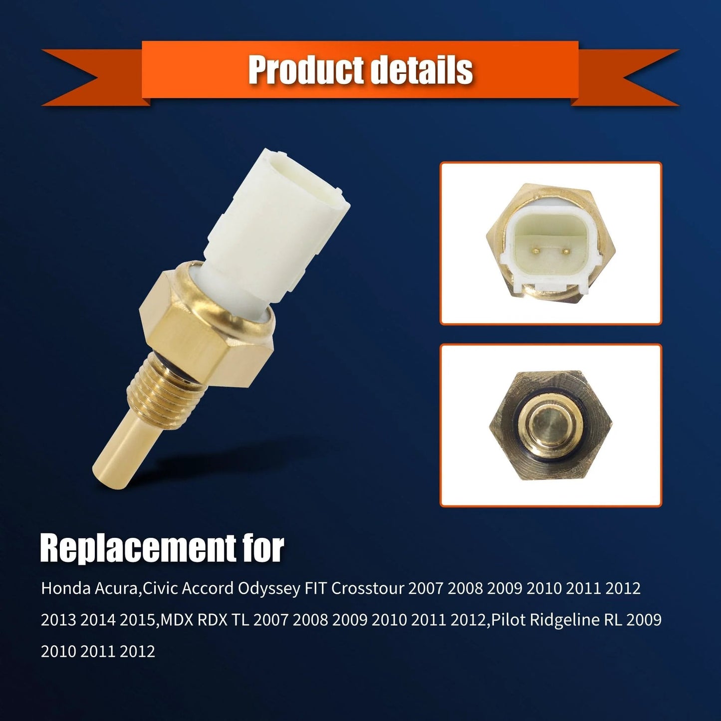 Engine Coolant Temperature Sensor For Honda Civic 2006 2020 And CR-V 2007 2017 Crosstour 2012 2015 Accord installed view.