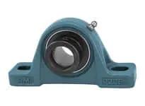 Front view of Single UGP205-16 1 Wide Eccentric-Collar Pillow Block, Locking Clamp for Shaft Support, Sealed Ball Bearing
