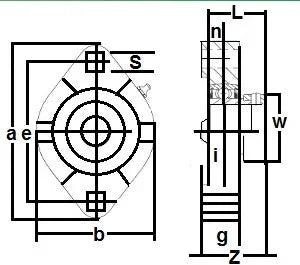 FHFLCTQ201-8 Bearing Flange Ductile Flush 2 Bolt 1/2