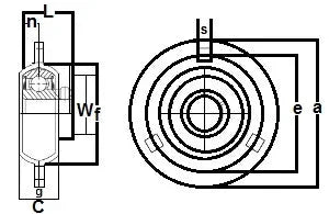 FHPFZ207-23G Flange Pressed Steel 3 Bolt 1 7/16 Inch Bearing