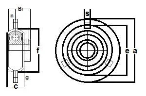 FHSPFZ207-21 Flange Pressed Steel 3 Bolt 1 5/16 Inch Bearing